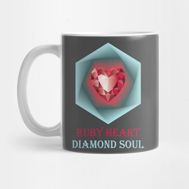 Ruby heart and Diamond soul. by voloshendesigns